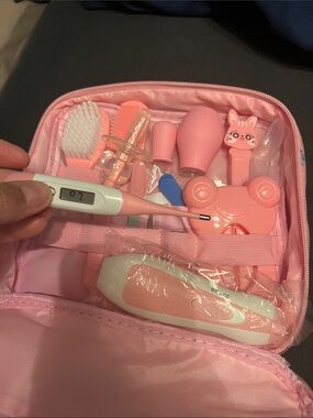 Kids Pink Baby Care & Bath Kit – Complete Grooming Set
